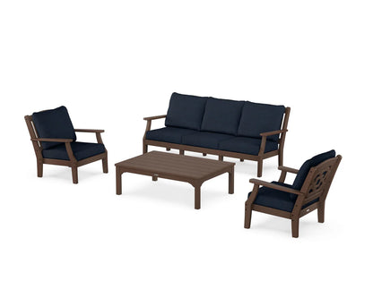Chinoiserie 4-Piece Deep Seating Set with Sofa
