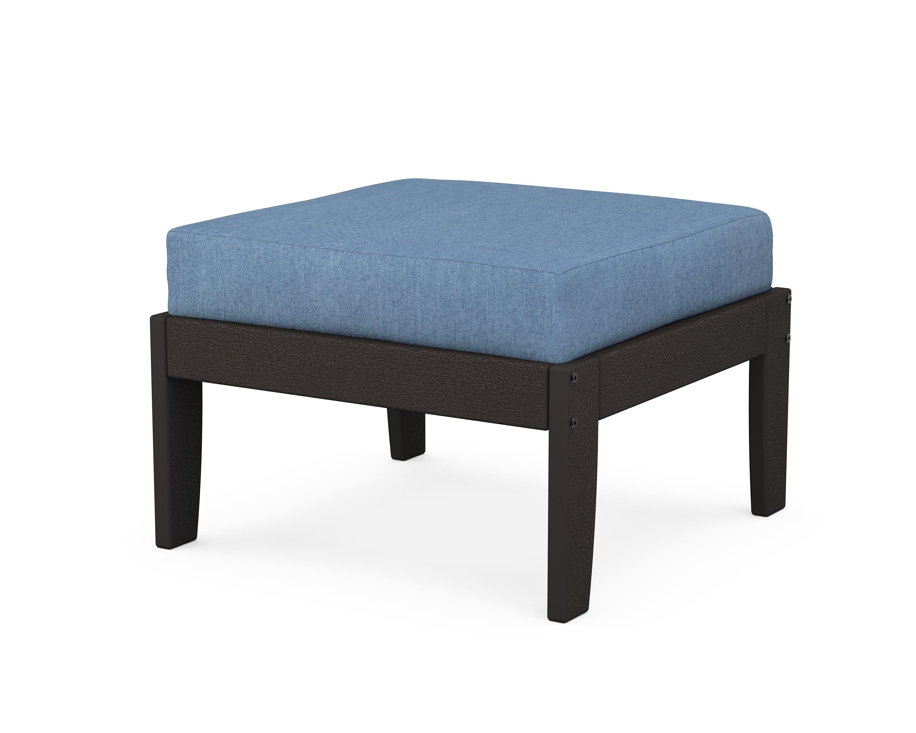 Unbranded Modular Ottoman - Classic in Vintage Coffee / Sky Blue