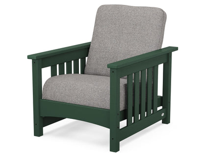 POLYWOOD® Club Mission Chair in Green / Grey Mist