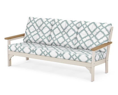 POLYWOOD® Vineyard Deep Seating Sofa in Sand / Natural / Trellis Glacier Spa