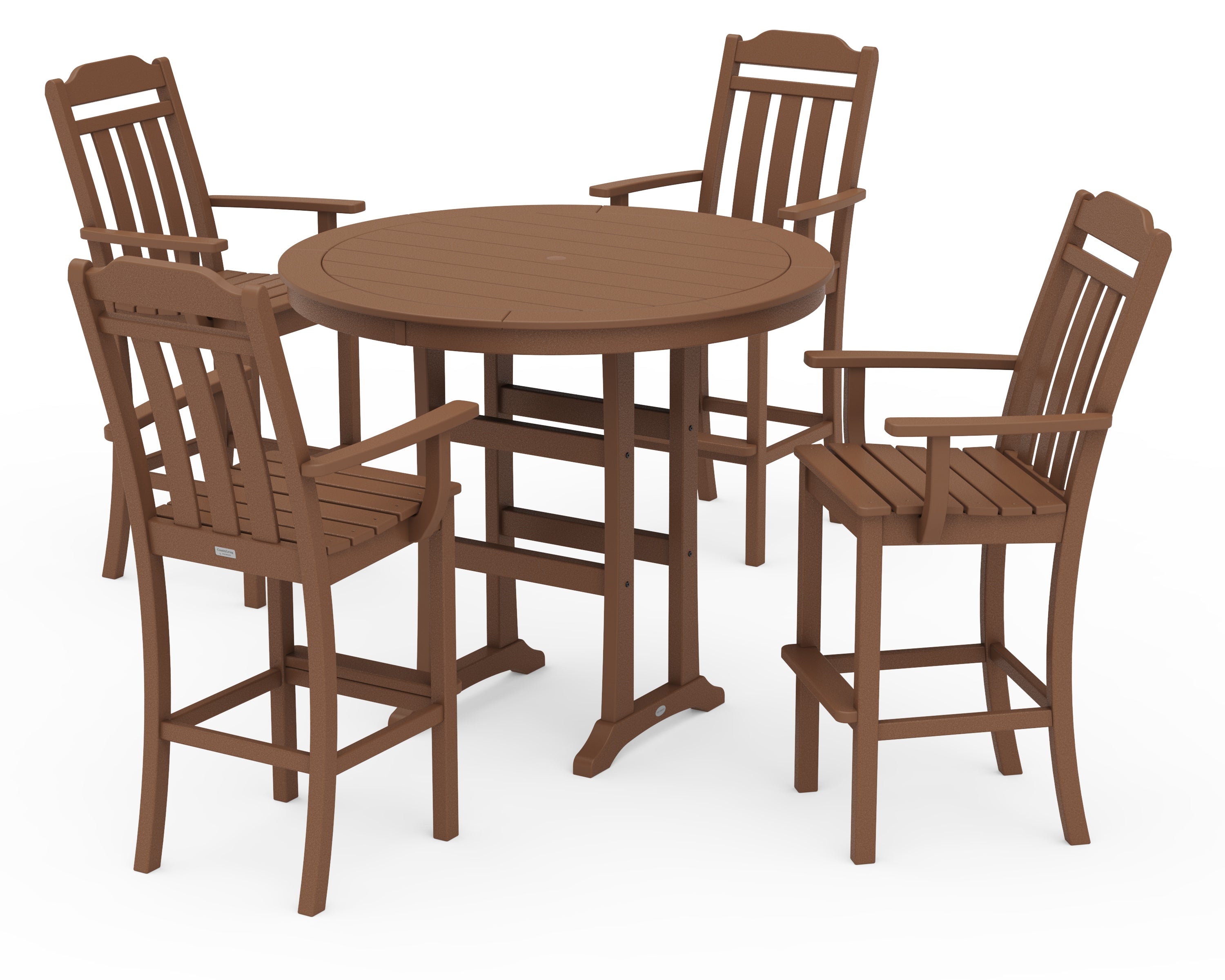 Country Living Cottage 5-Piece Round Bar Set in Teak