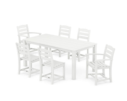 POLYWOOD® La Casa Cafe' 7-Piece Parsons Dining Set in White