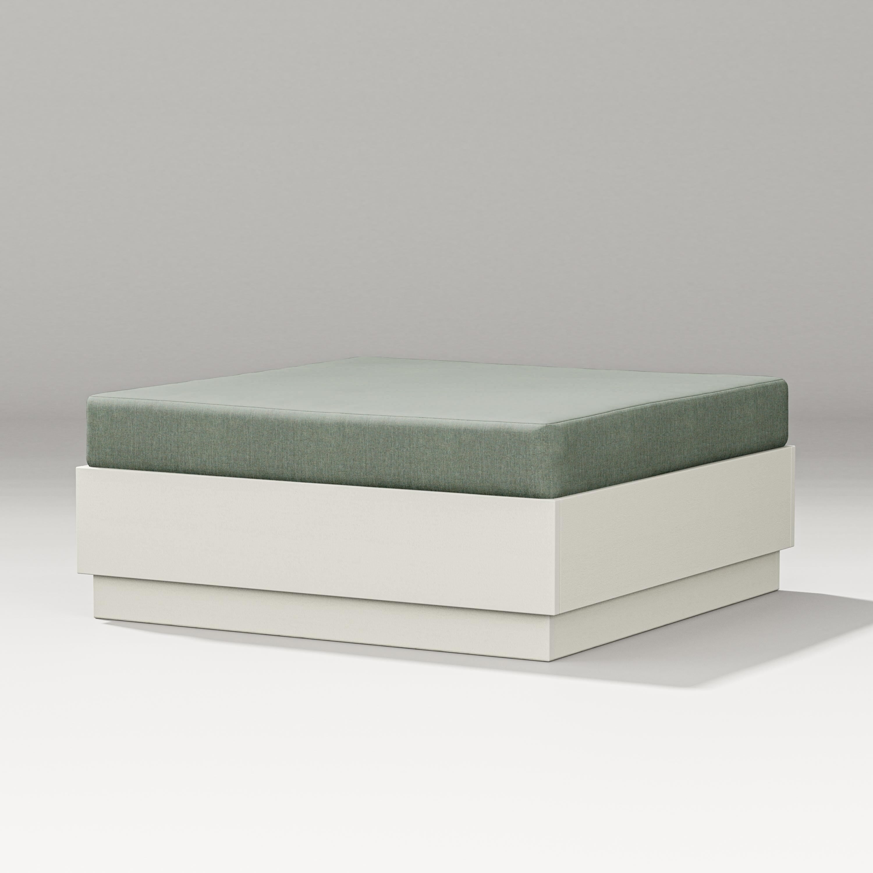 PW Designer Series Elevate Lounge Ottoman in Vintage White / Cast Sage