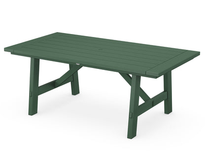 POLYWOOD® Rustic Farmhouse 39" x 75" Dining Table in Green