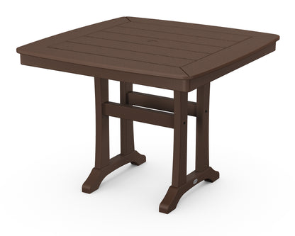 POLYWOOD® Nautical Trestle 37" Dining Table in Mahogany