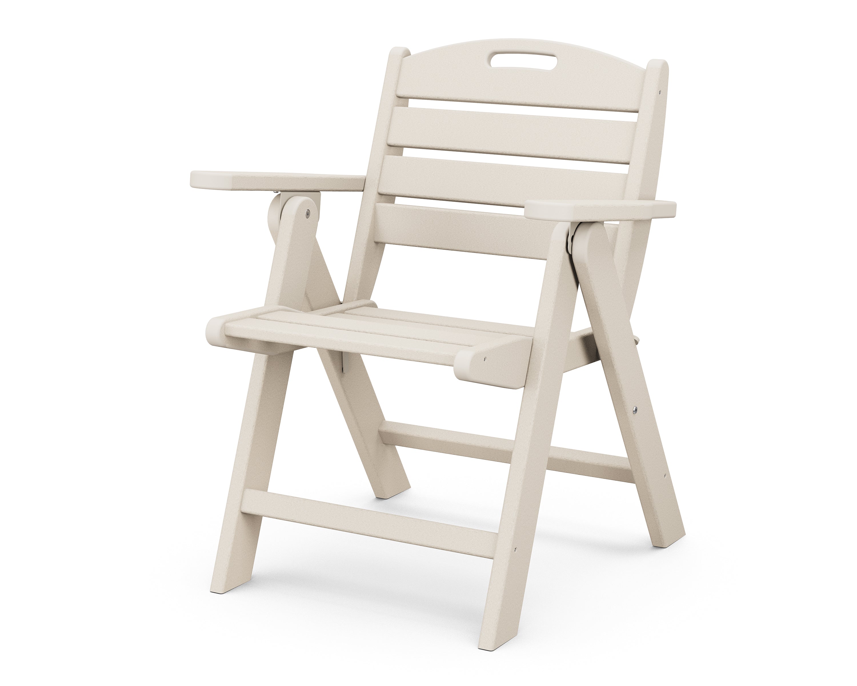 POLYWOOD® Nautical Folding Lowback Chair in Sand