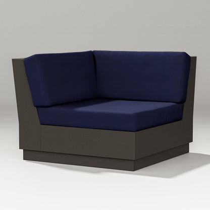 PW Designer Series Elevate Modular Corner Chair in Vintage Coffee / Navy