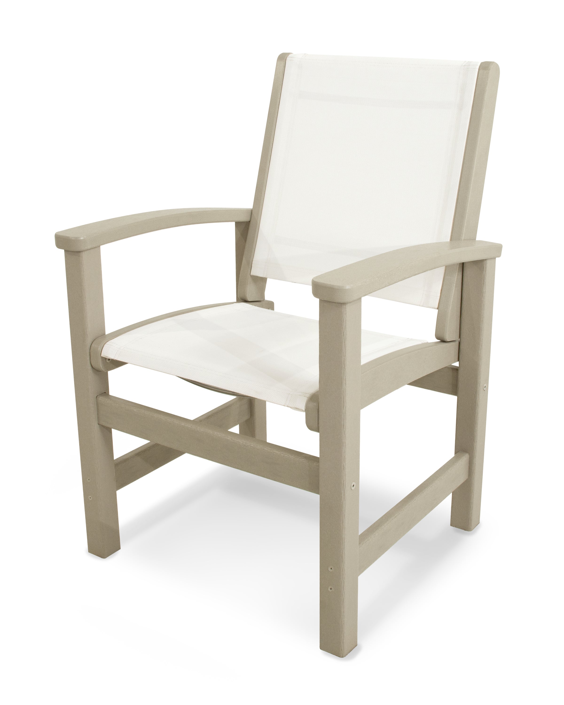 POLYWOOD® Coastal Dining Chair in Sand / White Sling