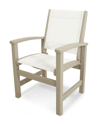 POLYWOOD® Coastal Dining Chair in Sand / White Sling