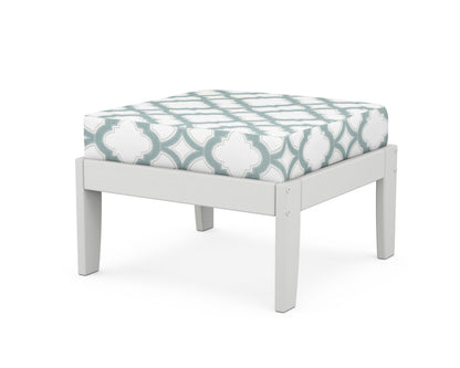 Unbranded Modular Ottoman - Classic in White / Trellis Glacier Spa