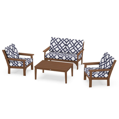 Vineyard 4 Piece Deep Seating Set - Teak