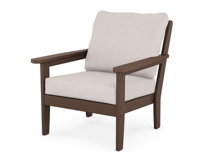 Country Living Cottage Deep Seating Chair in Mahogany / Dune Burlap