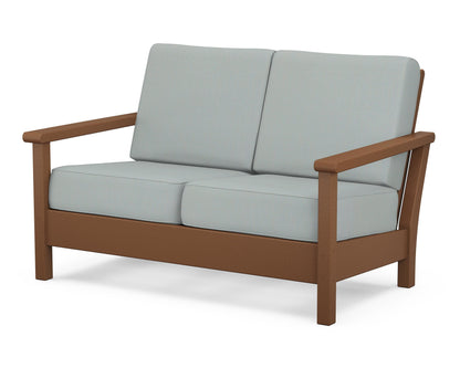 POLYWOOD® Harbour Deep Seating Loveseat in Teak / Spa