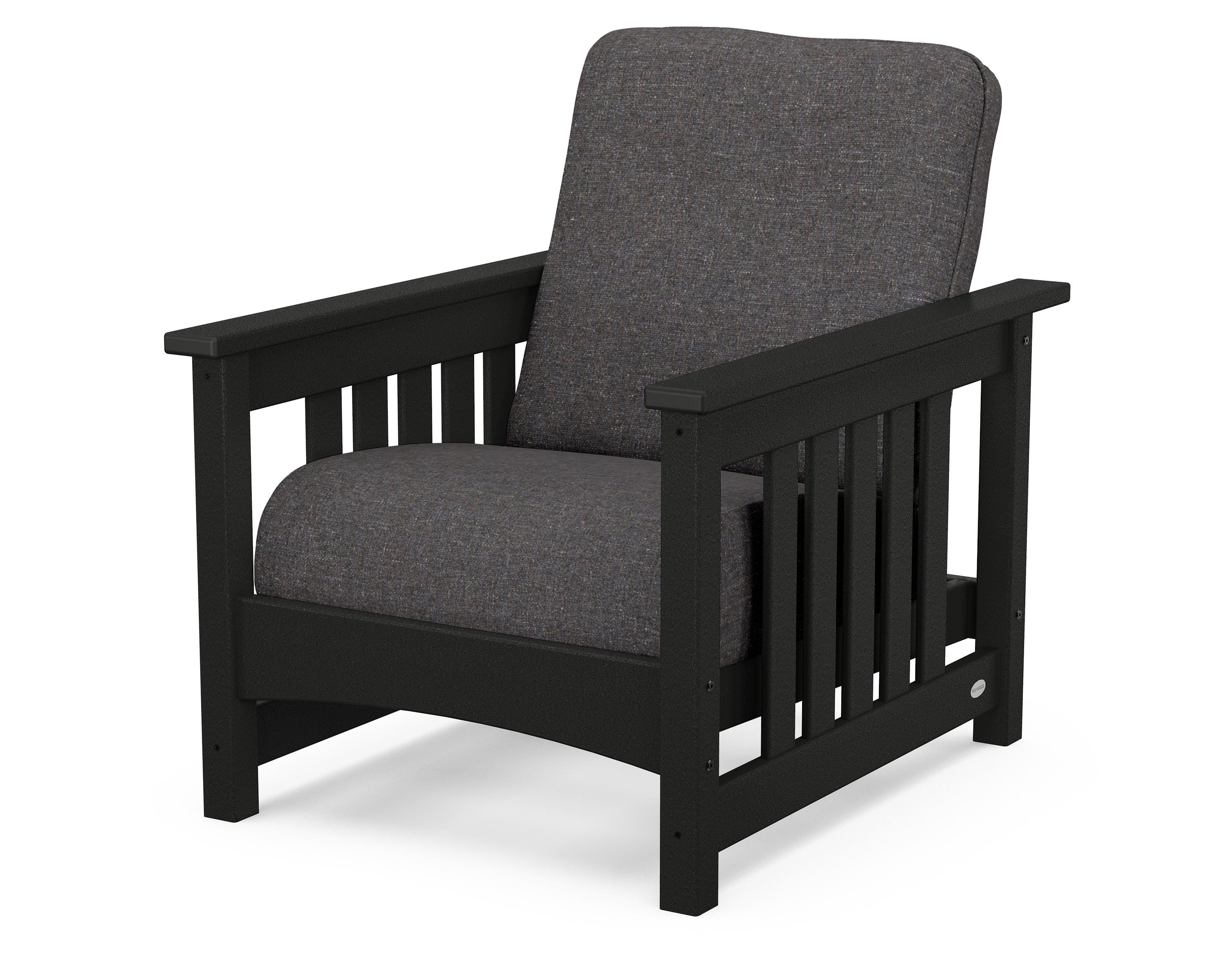 POLYWOOD® Club Mission Chair in Black / Ash Charcoal