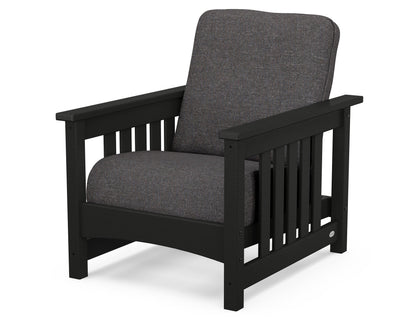 POLYWOOD® Club Mission Chair in Black / Ash Charcoal