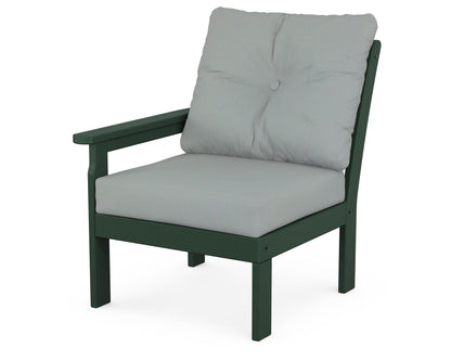 POLYWOOD® Vineyard Modular Left Arm Chair in Green / Spa