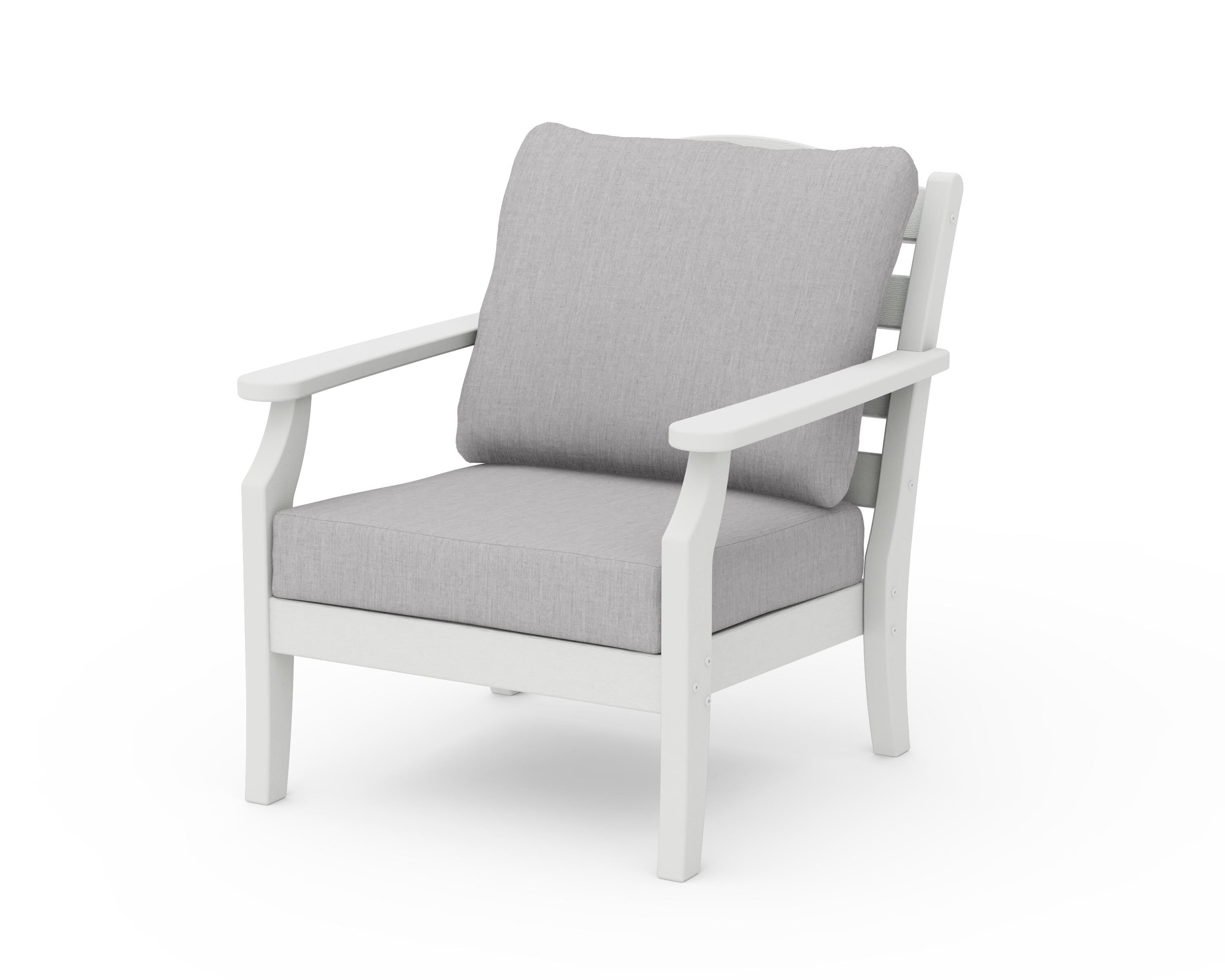 Draper James™ by  POLYWOOD® Savannah Deep Seating Chair in Vintage White / Granite
