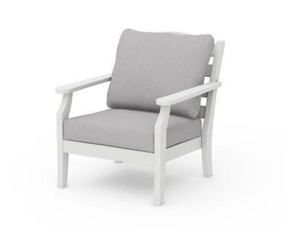 Draper James™ by  POLYWOOD® Savannah Deep Seating Chair in Vintage White / Granite