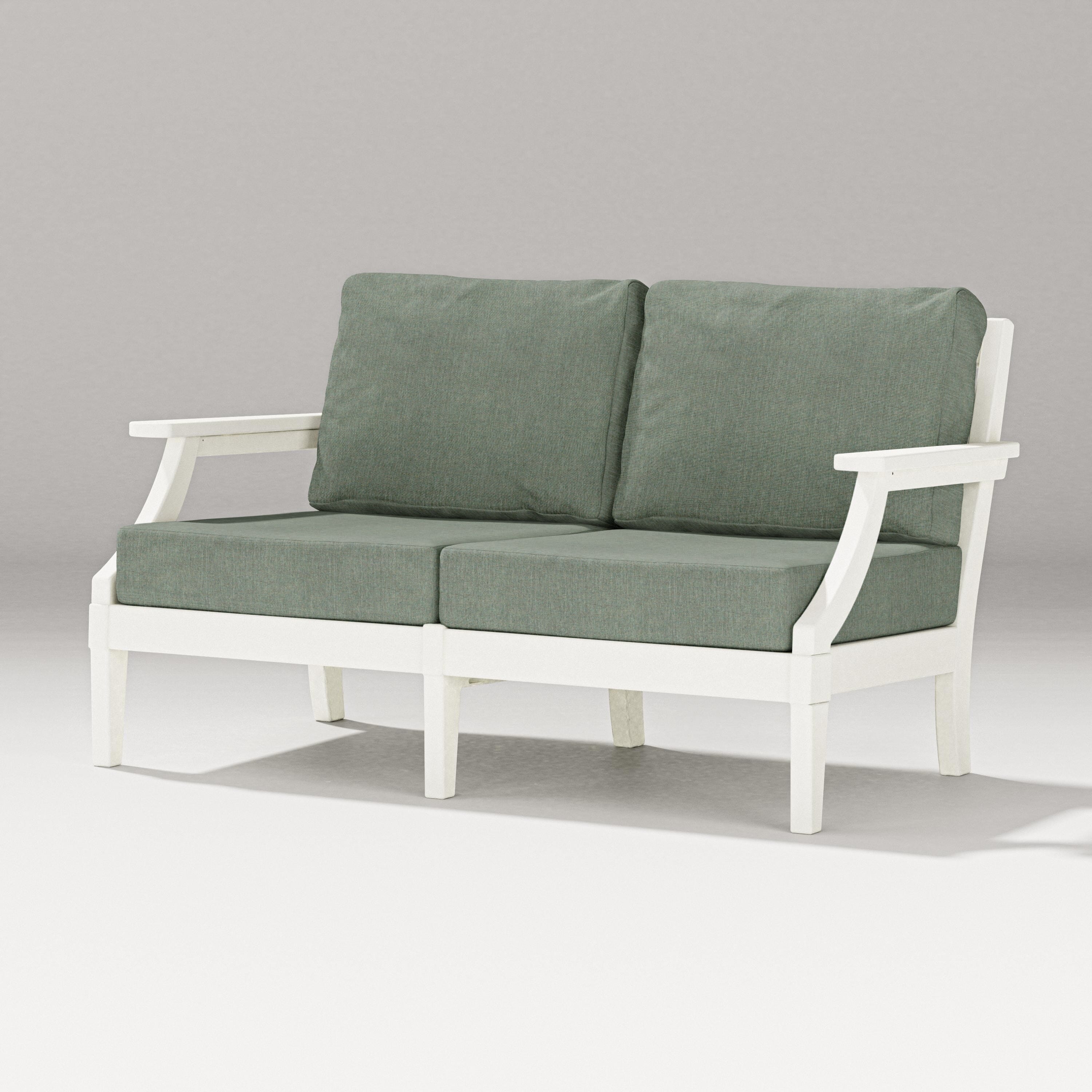 PW Designer Series Estate Loveseat in Vintage White / Cast Sage