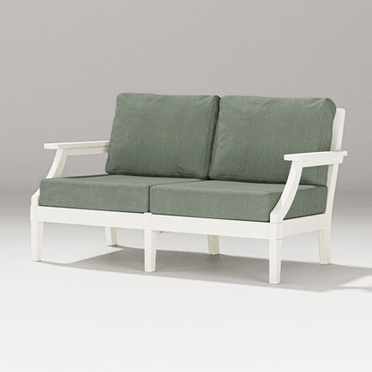 PW Designer Series Estate Loveseat in Vintage White / Cast Sage
