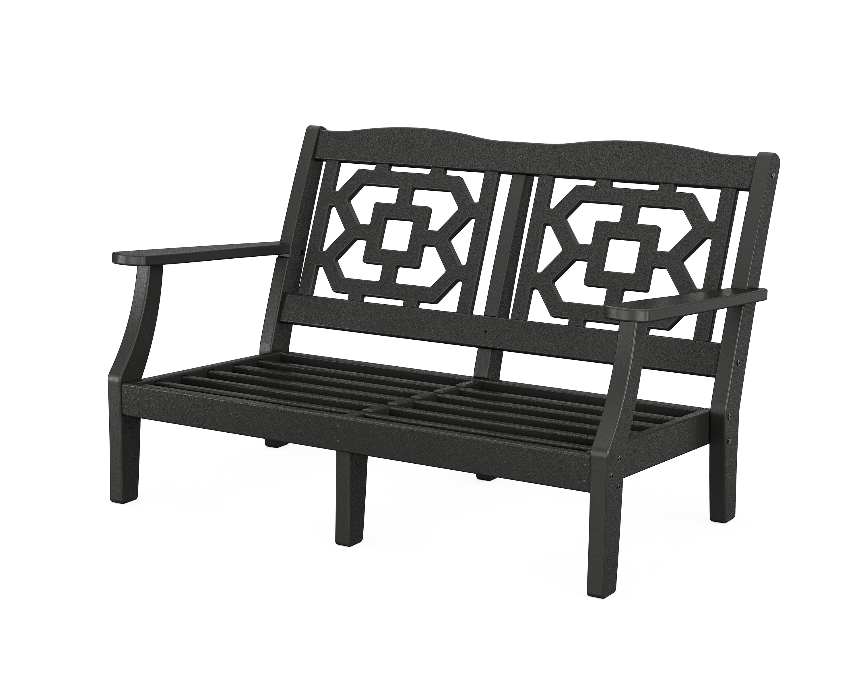 Martha Stewart by POLYWOOD® Chinoiserie Deep Seating Loveseat Frame in Black