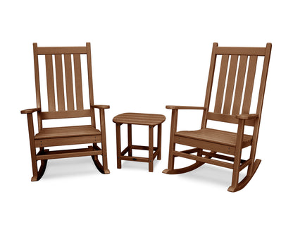 POLYWOOD® Vineyard 3-Piece Rocking Set in Teak