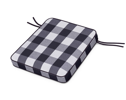 Martha Stewart by POLYWOOD® Chinoiserie Rocker Seat Cushion in Buffalo Plaid Navy