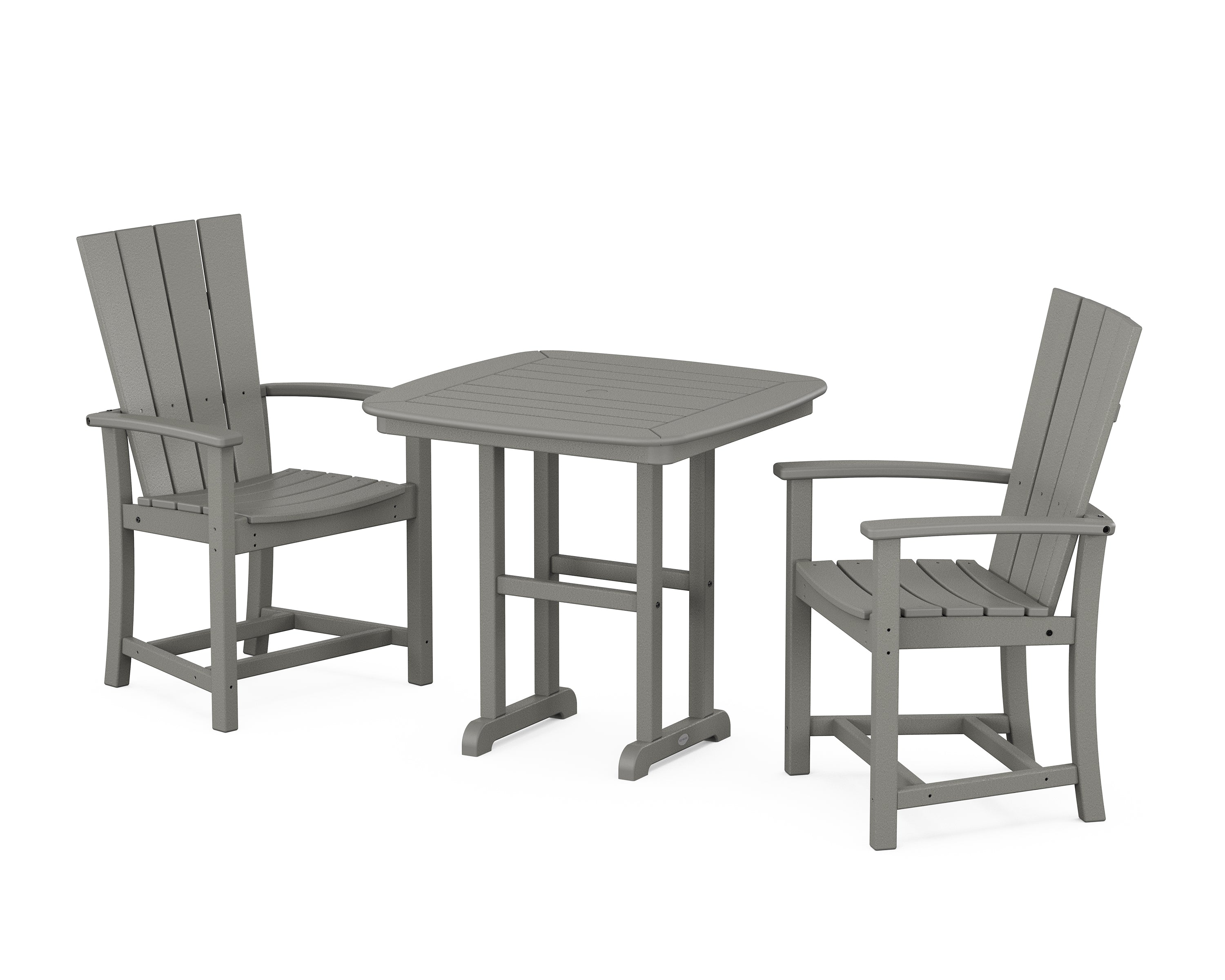 POLYWOOD® Quattro 3-Piece Dining Set in Slate Grey