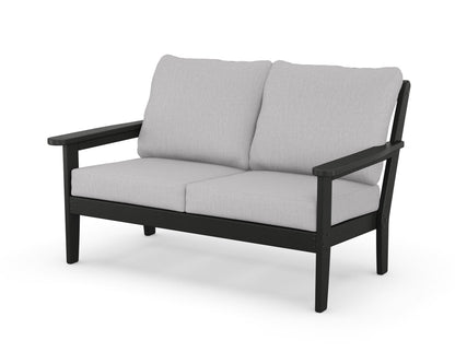 Country Living Cottage Deep Seating Loveseat in Black / Granite