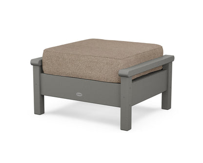 POLYWOOD® Harbour Deep Seating Ottoman in Slate Grey / Spiced Burlap