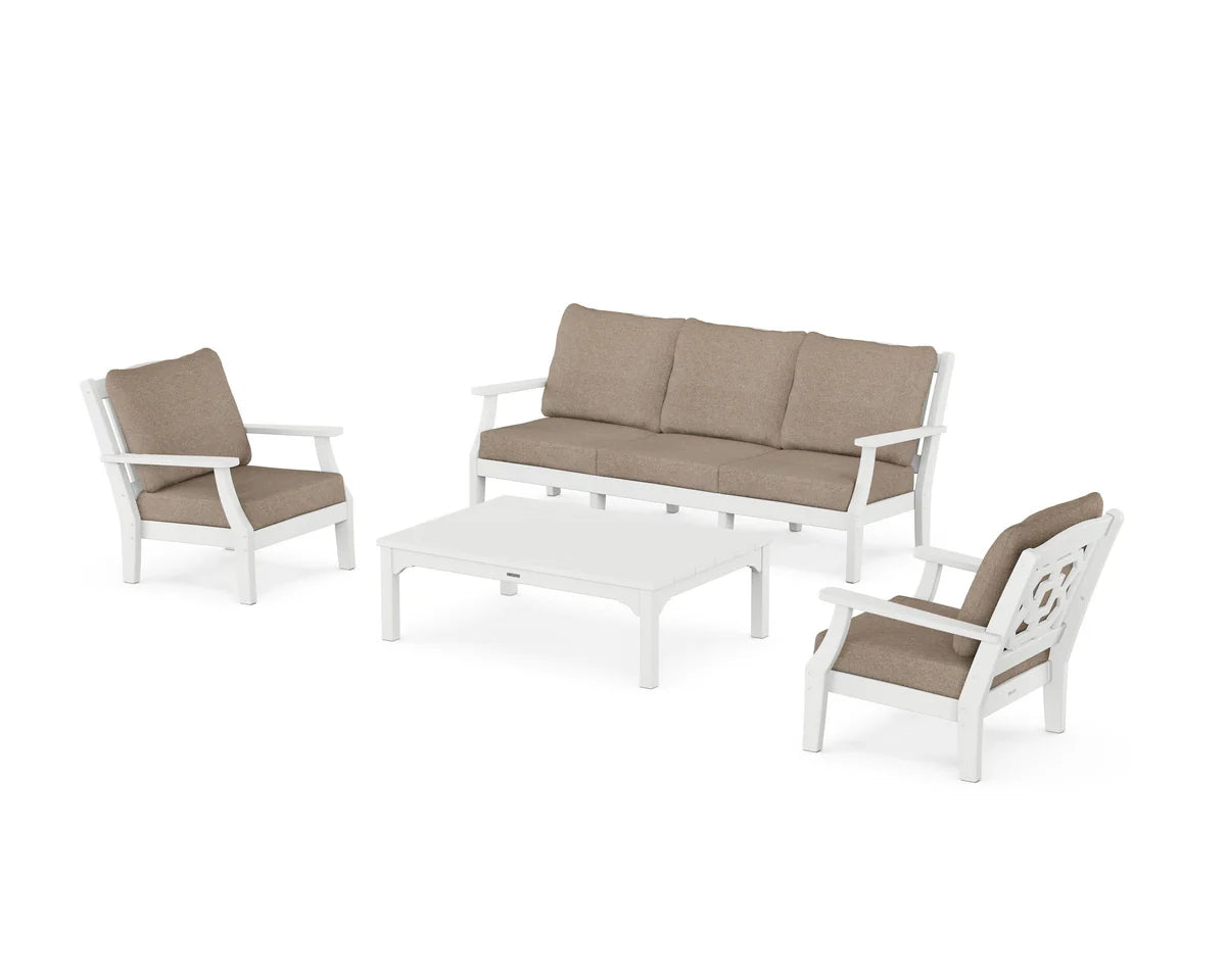 Chinoiserie 4-Piece Deep Seating Set with Sofa