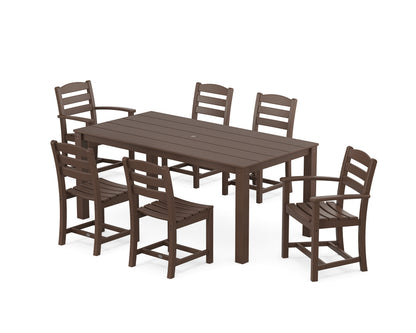 POLYWOOD® La Casa Cafe' 7-Piece Parsons Dining Set in Mahogany