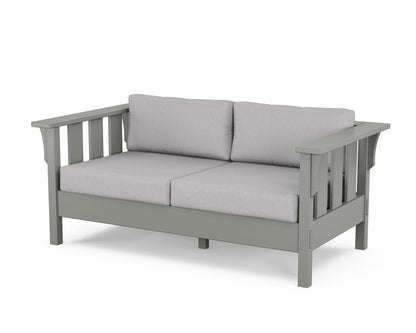 Martha Stewart by POLYWOOD® Acadia Deep Seating Loveseat in Slate Grey / Granite