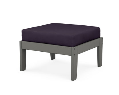 Unbranded Modular Ottoman - Classic in Slate Grey / Navy Linen