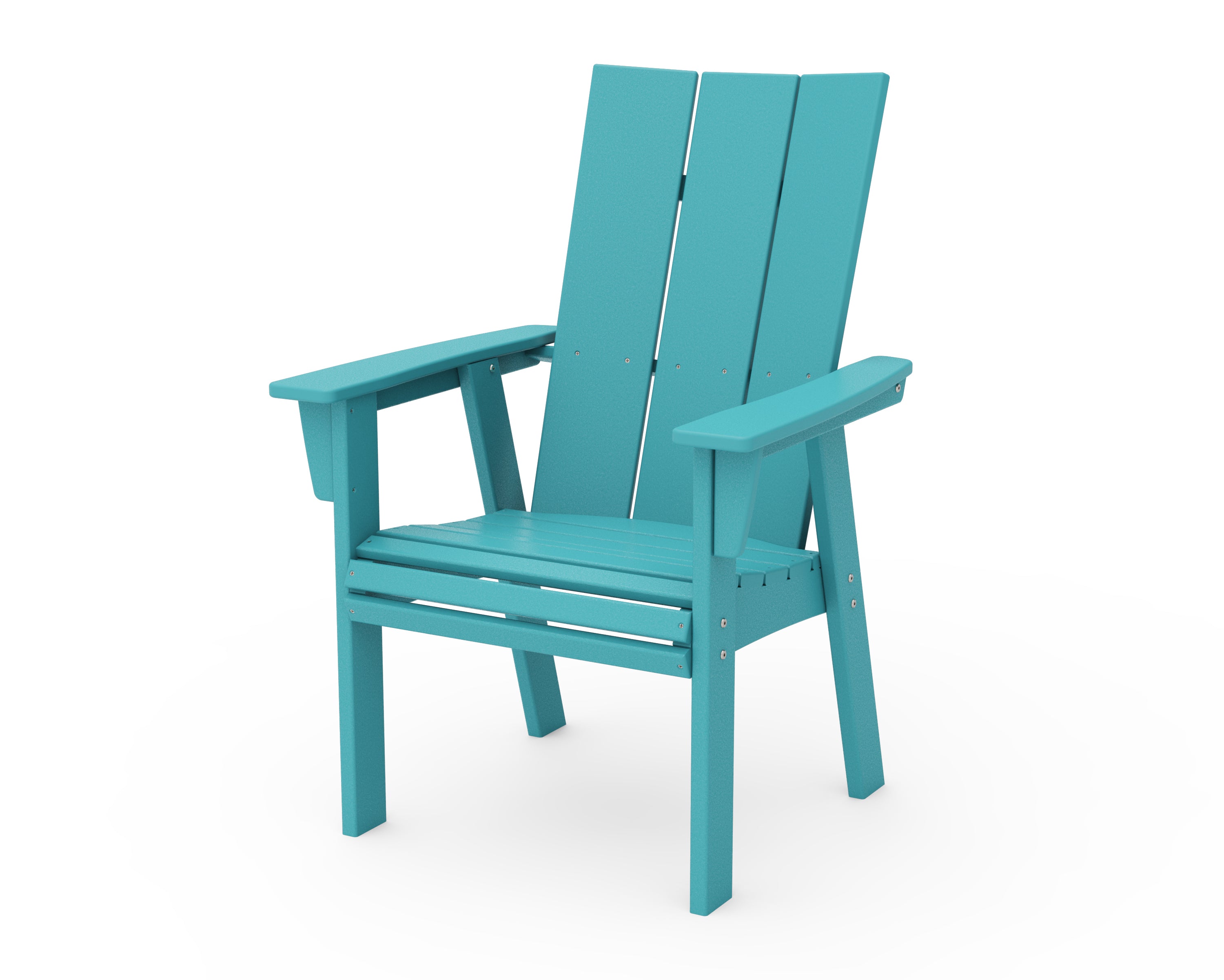 POLYWOOD® Modern Curveback Adirondack Dining Chair in Aruba