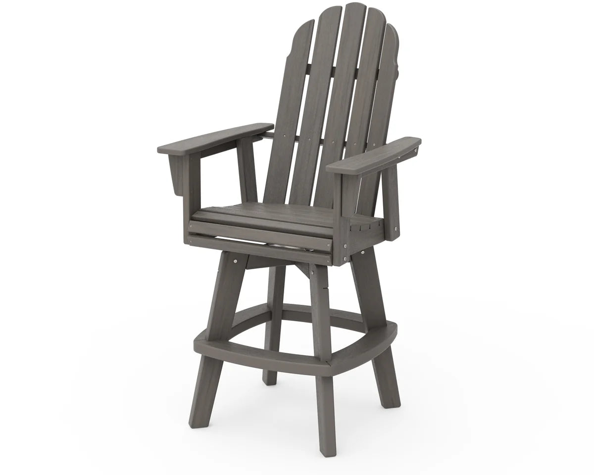 Vineyard Curveback Adirondack Swivel Bar Chair