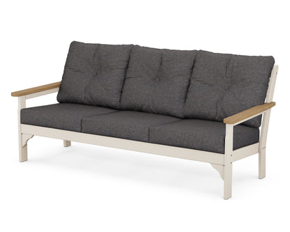 POLYWOOD® Vineyard Deep Seating Sofa in Sand / Natural / Ash Charcoal