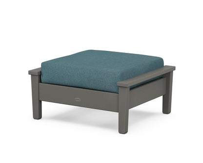 POLYWOOD® Prescott Deep Seating Ottoman in Slate Grey / Ocean Teal