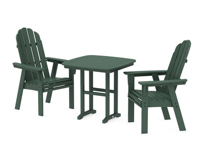 POLYWOOD® Vineyard Adirondack 3-Piece Dining Set in Green