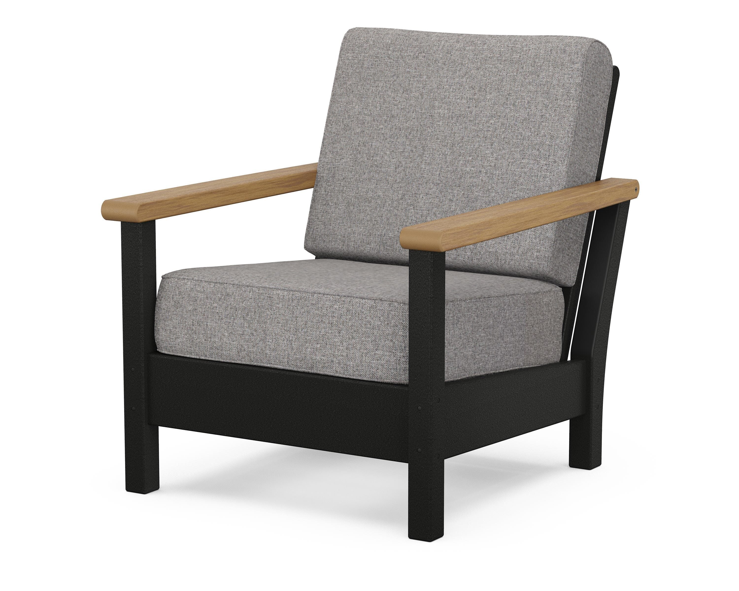 POLYWOOD® Harbour Deep Seating Chair in Black / Natural / Grey Mist