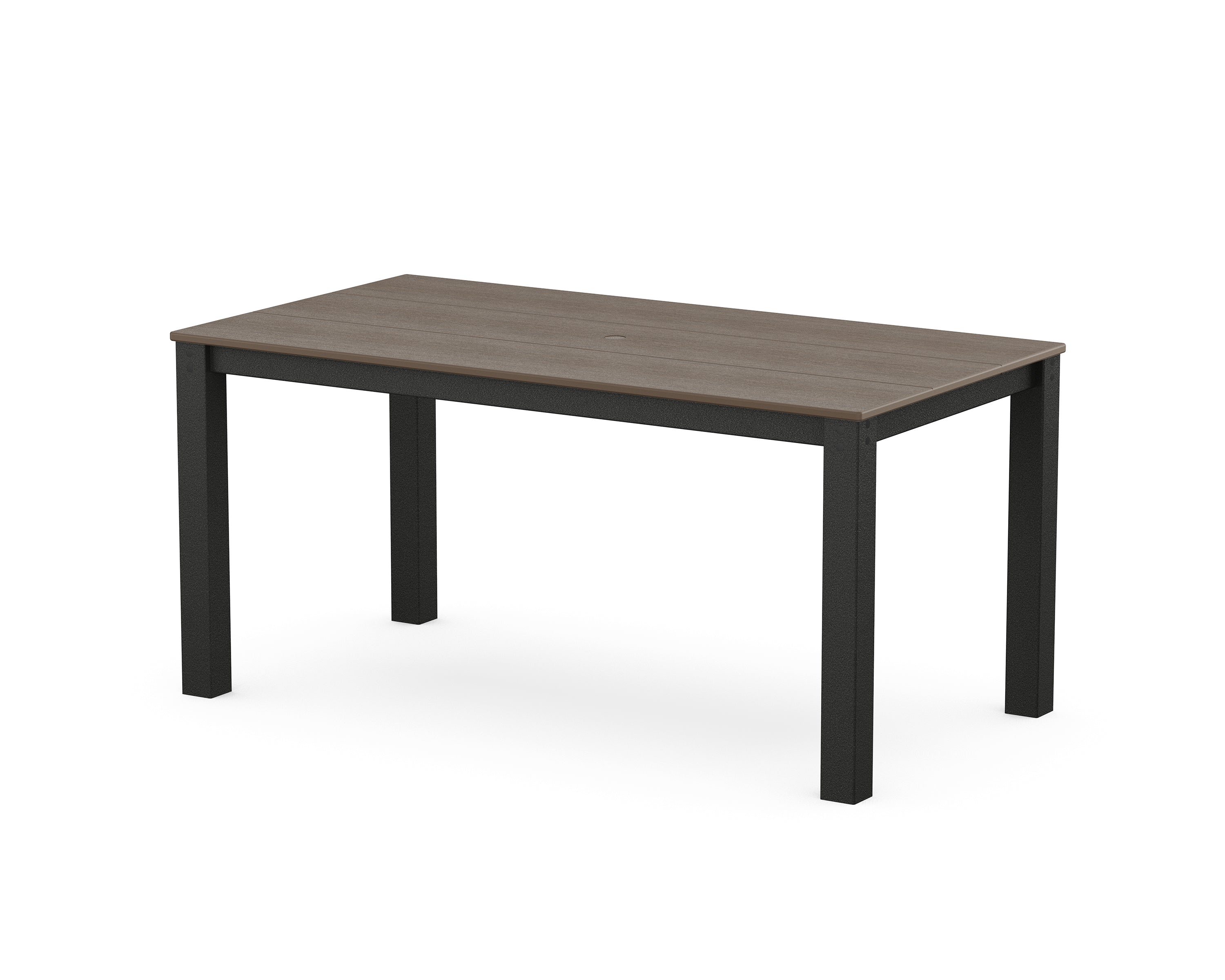POLYWOOD® Studio Parsons 34" X 64" Dining Table in Black / Kona