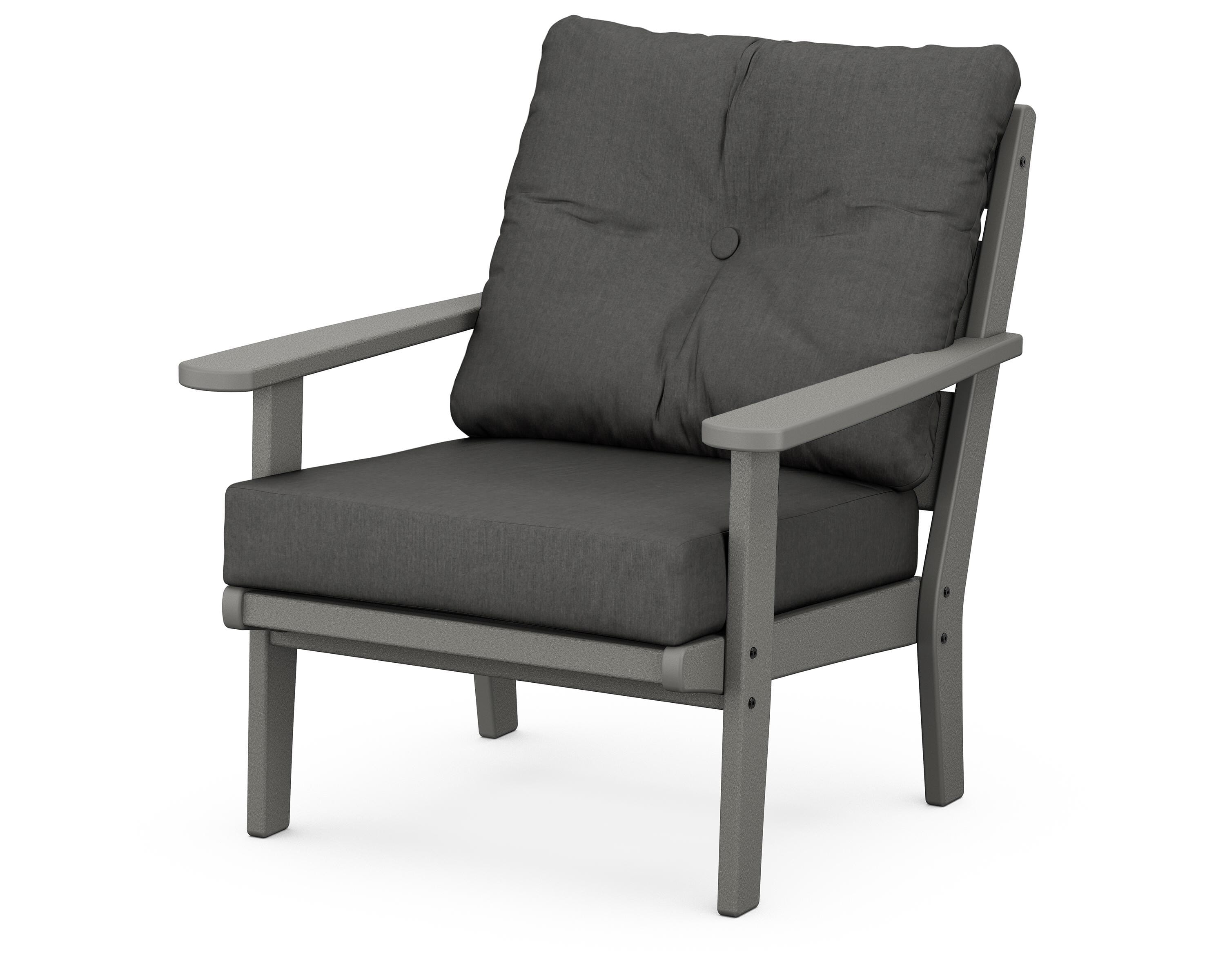 POLYWOOD® Lakeside Deep Seating Chair in Slate Grey / Spectrum Carbon