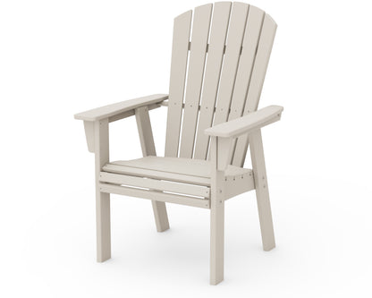 POLYWOOD® Nautical Curveback Adirondack Dining Chair in Sand