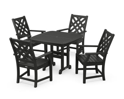 Country Living Wovendale 5-Piece Dining Set in Black