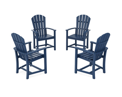 POLYWOOD® Palm Coast 4-Piece Upright Adirondack Conversation Set in Navy