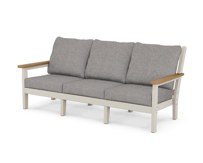 POLYWOOD® Chippendale Deep Seating Sofa in Sand / Natural / Grey Mist