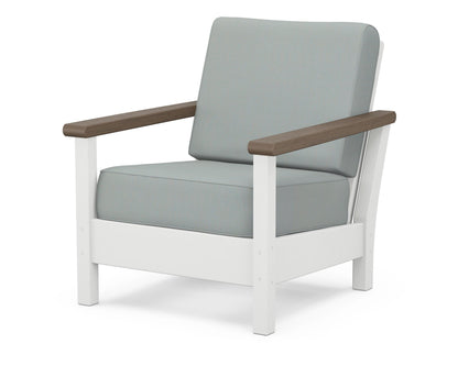 POLYWOOD® Harbour Deep Seating Chair in White / Kona / Spa