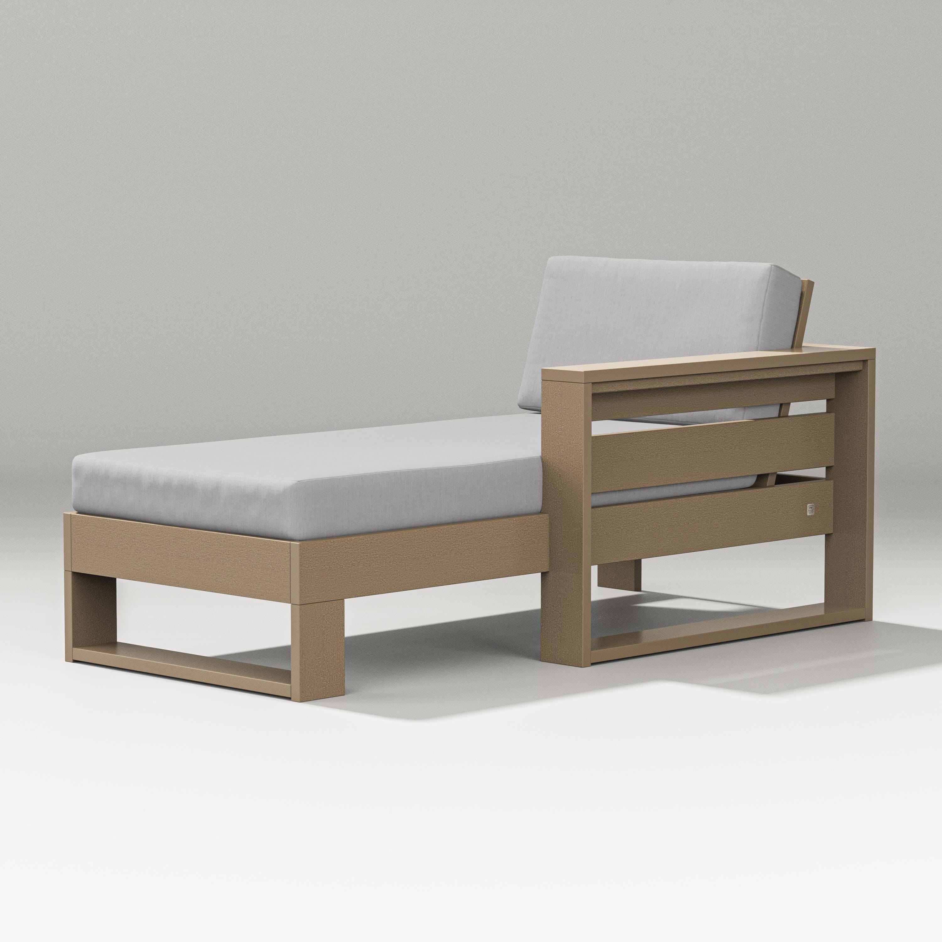 PW Designer Series Latitude Modular Right Arm Chaise in Vintage Sahara / Granite