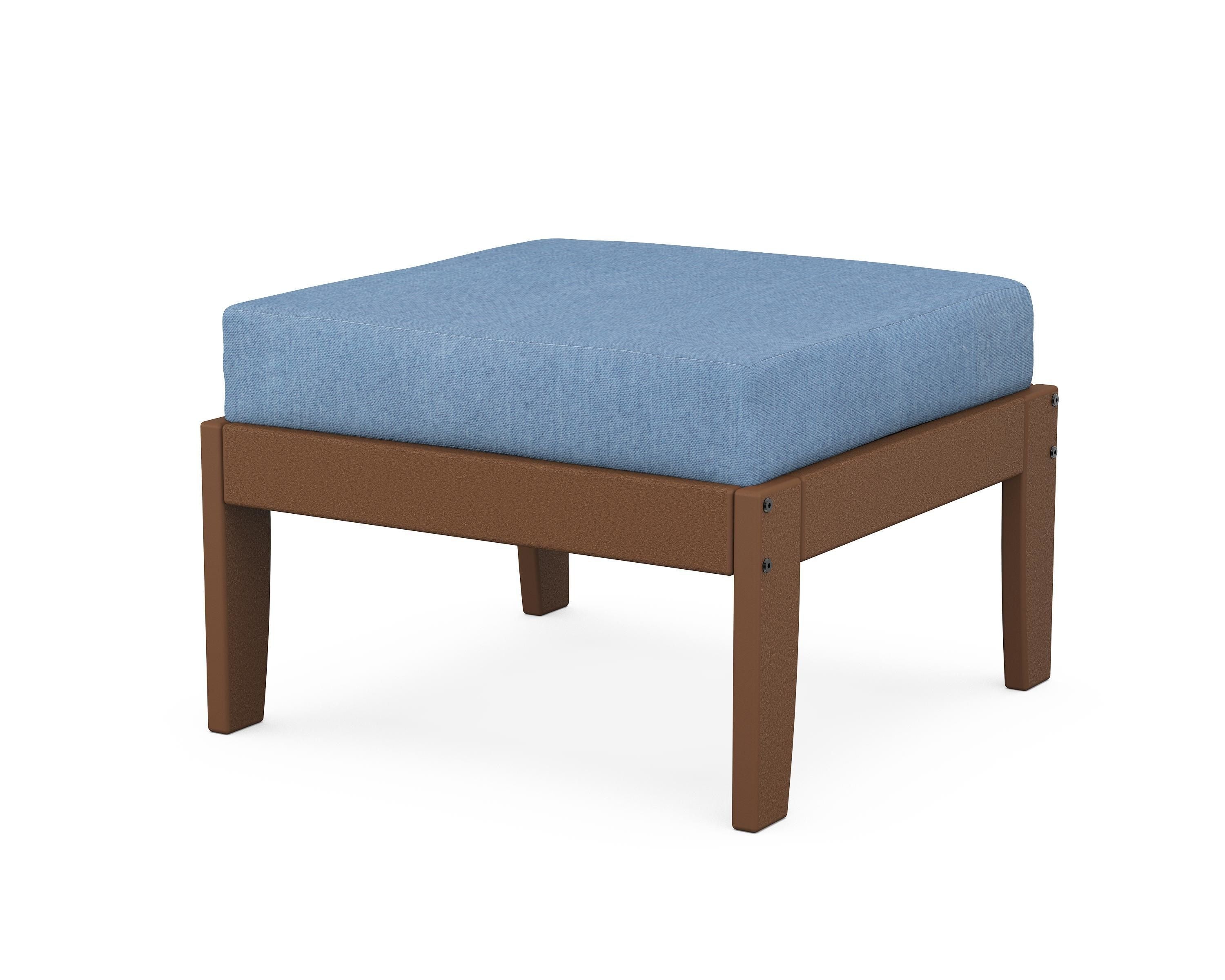 Unbranded Modular Ottoman - Classic in Teak / Sky Blue
