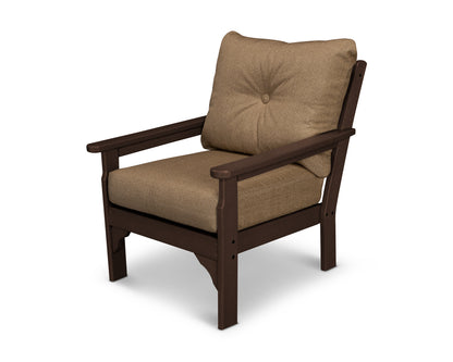 POLYWOOD® Vineyard Deep Seating Chair in Mahogany / Sesame